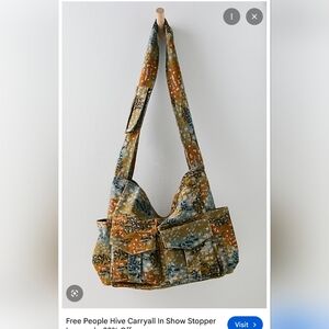 ISO Free People Hive Carryall In Showstopper/Green